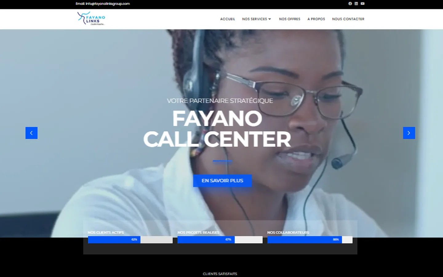 Fayanolinks Group — aperçu du site