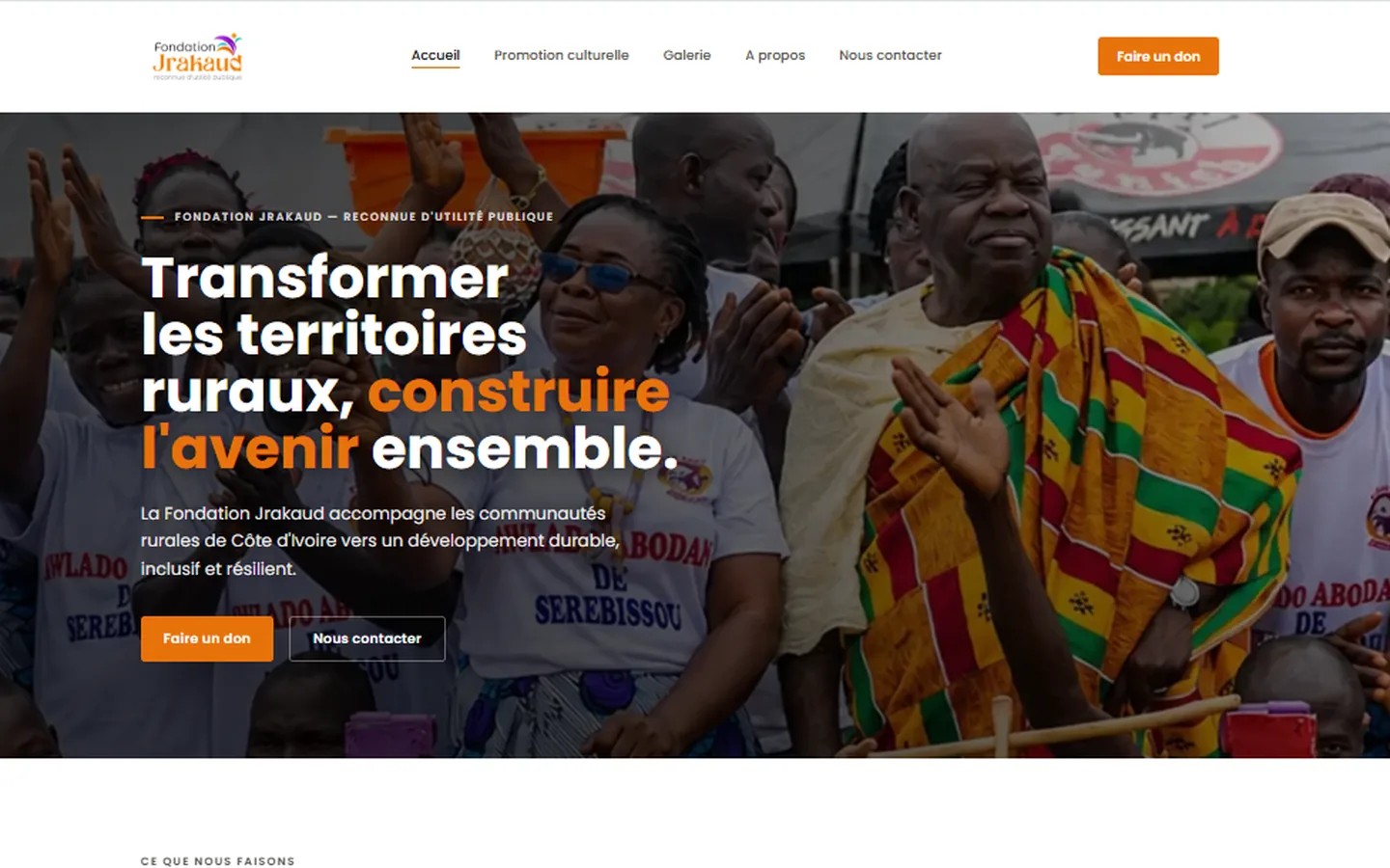 Fondation Jrakaud — aperçu du site